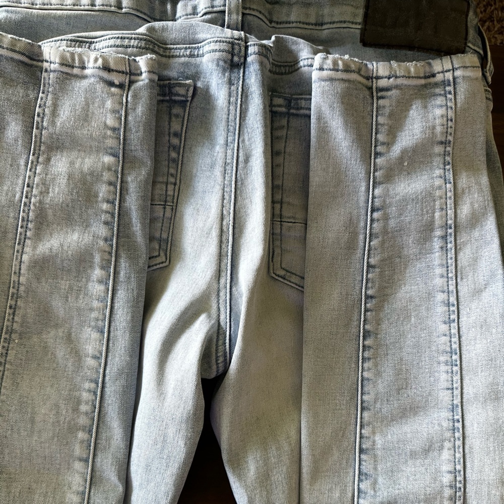 PACSUN Men's Stacked Skinny Active Stretch Light Blue Denim Jeans 28x30 - Picture 5 of 6